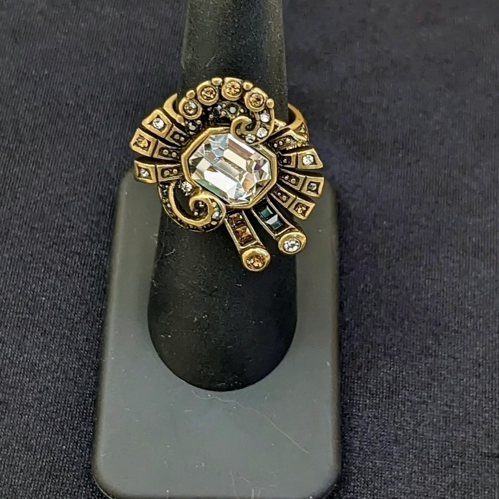 Heidi Daus French Kiss Antique Gold Ring - Picture 13 of 15